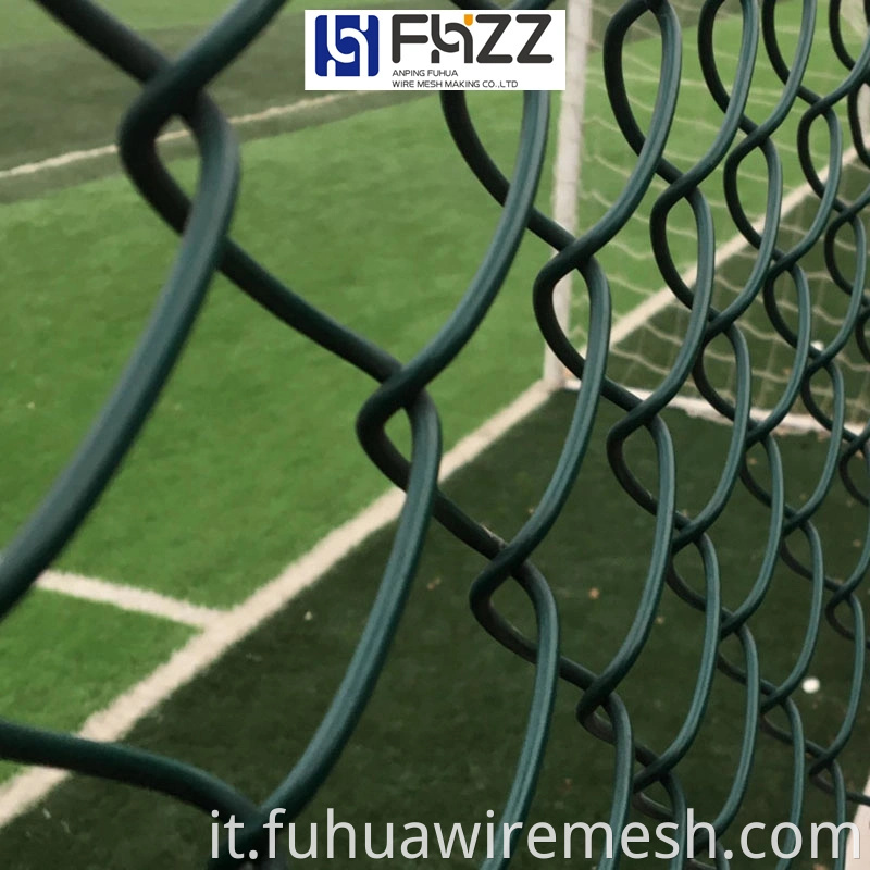 Fencing del collegamento a catena in acciaio zincato rivestito in PVC